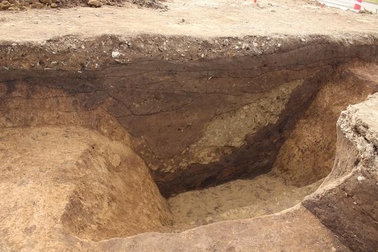  田楽砦の箱堀(堀I)