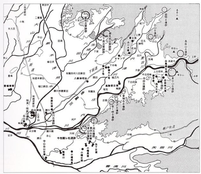 庄内川流域の古墳・古窯分布