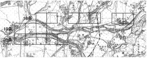 図2　金田案（『条里と村落の歴史地理学的研究』参照）