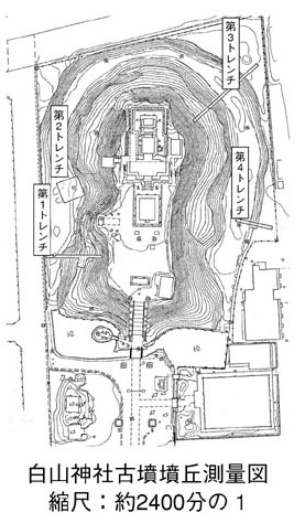 白山神社古墳墳丘測量図
