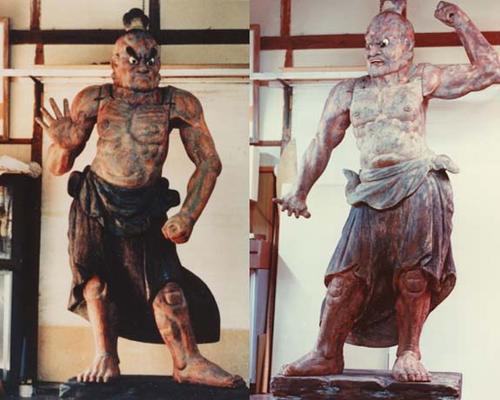 木造仁王像 右 阿形、左 吽形