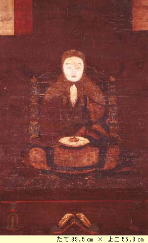 絹本著色 天台大師像