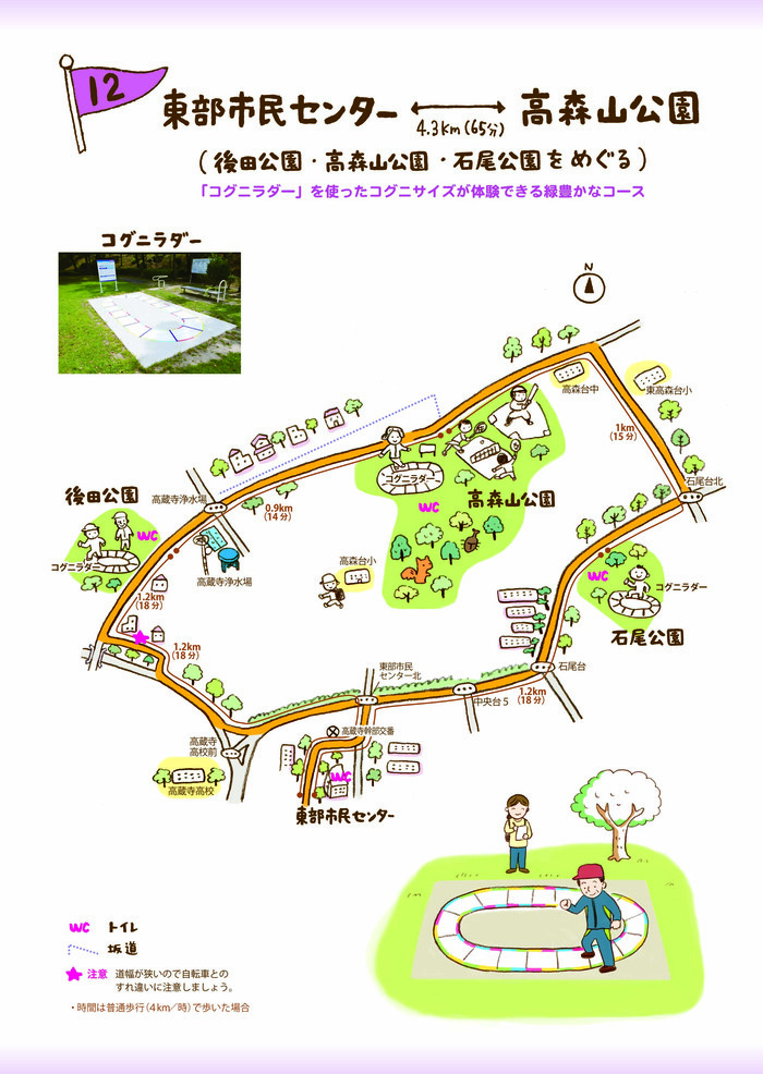 コース12 東部市民センター⇔高森山公園