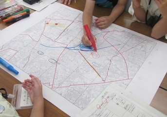 地図を使って学習