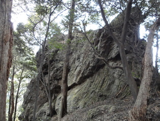天狗岩頂上中央岩