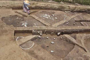 古墳時代廃棄土坑遺物出土状況