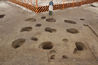 古墳時代総柱建物完掘状況