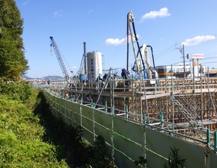 建築工事実施状況の写真