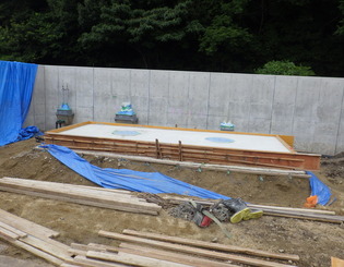 建築工事実施状況の写真