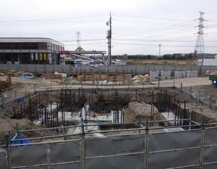 建築工事実施状況の写真