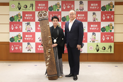 くまもと全国邦楽コンクール最優秀賞受賞に伴う表敬訪問