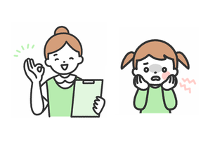 口内炎の女の子