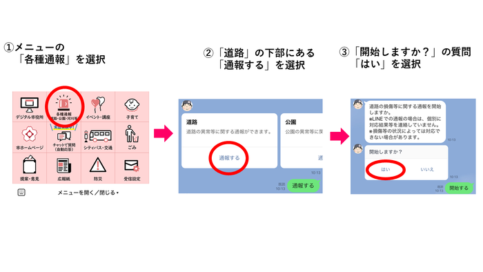 LINEによる通報手順1