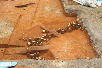 篠木第3号墳　埴輪出土状況