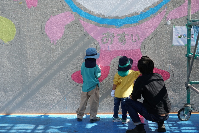 南部ポンプ場壁画ペイント参加者1